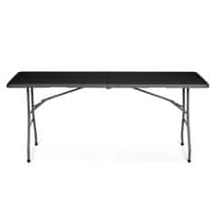 shumee Zložljiva vrtna miza za catering 180 cm Plonos črna