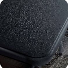 shumee Zložljiva vrtna miza za catering 180 cm Plonos črna