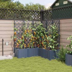 Vidaxl Vrtni lončki 1 kos Mreža Siva 120 x 120 x 142 cm Plastika