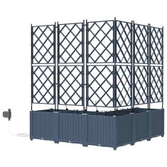 Vidaxl Vrtni lončki 1 kos Mreža Siva 120 x 120 x 142 cm Plastika