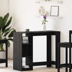 Vidaxl Barska miza Črna Orehovina 124 x 46 x 103,5 cm Konstruiran les
