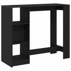 Vidaxl Barska miza Črna Orehovina 124 x 46 x 103,5 cm Konstruiran les