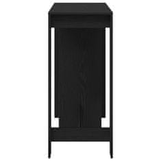 Vidaxl Barska miza Črna Orehovina 124 x 46 x 103,5 cm Konstruiran les