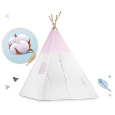 shumee Otroški šotor tipa teepee z lučkami - roza s pikami