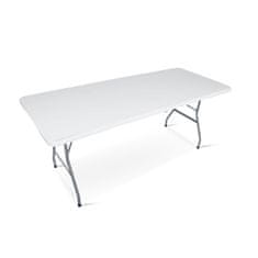 shumee Zložljiva vrtna miza za catering 180 cm Plonos bela