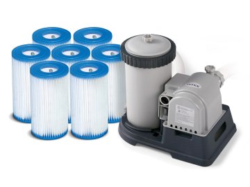shumee Črpalka za filtriranje bazena 9463L/h INTEX 28634 / 29005 + 7 filtrov!
