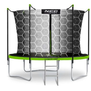 Neo-Sport Vrtni trampolin 6ft/183cm z notranjo mrežo in lestvijo Neo-Sport
