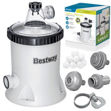 shumee Črpalka za filtriranje bazena 5678 l/h + filtrirne kroglice Bestway 58870