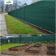 shumee Senčna mreža 1,5 x 50 m 110 g/m2 + 50 sponk zelene barve