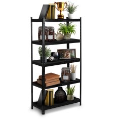 shumee Kovinsko stojalo za shranjevanje 180 x 90 x 40 cm Humberg HR-851 črne barve