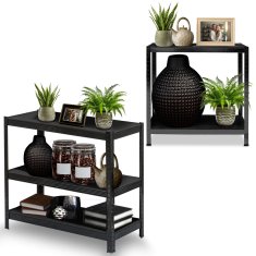 shumee Kovinsko stojalo za shranjevanje 180 x 90 x 40 cm Humberg HR-851 črne barve
