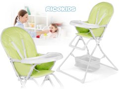 shumee Ricokids FANDO otroški stolček z mizico, zelen + brezplačna košara
