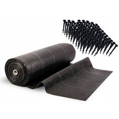 shumee Vrtni agrotekstil 90g/m2 1,6m x 100m črne barve Plonos