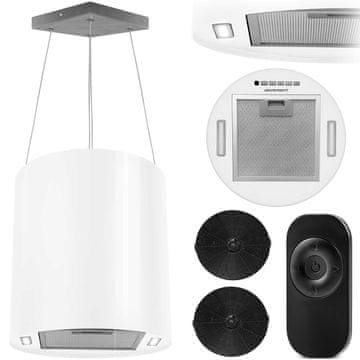 shumee Stenska kuhinjska napa 35 cm bela BT-228