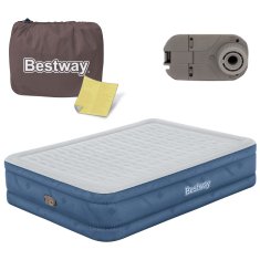 shumee Napihljiva vzmetnica 203x152x46 cm z vgrajeno električno črpalko Bestway 69075