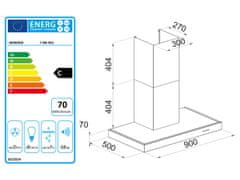 shumee Berdsen BN-KE3 INOX + steklena kaminska napa