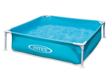 shumee Mini otroški bazen z okvirjem turkizne barve 122 x 122 x 30 cm INTEX 57173