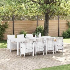 Vidaxl Zunanja Jedilna Garnitura 9 pcs Svetlo siva 250 x 100 x 73 cm