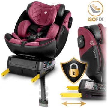 Nukido Avtosedež Prestige Line Black and Pink 0-36 kg ISOFIX