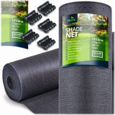 shumee Senčna mreža 1,5 x 50 m 110 g/m2 + 50 sponk siva