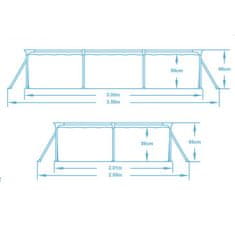 shumee Vrtni bazen z okvirjem 300 x 201 x 66 cm 16-v-1 Bestway 56404
