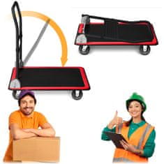 shumee HM-506 črno-rdeč transportni voziček s platformo