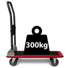 Humberg HM-506 črno-rdeč transportni voziček s platformo