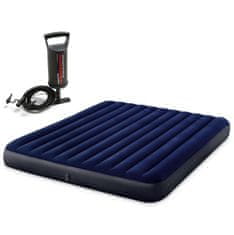 shumee Napihljiva vzmetnica 203x183x25 cm z batno črpalko INTEX 64755