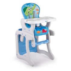 shumee Ricokids Teri 3v1 otroški stolček za hranjenje, sivo-moder
