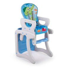 shumee Ricokids Teri 3v1 otroški stolček za hranjenje, sivo-moder