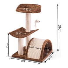 Pethaus Praskalnik, hišica za mačke 58 cm DR-254 rjava