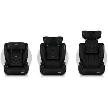 Nukido Mehki avtosedež Louis črn 15-36 kg ISOFIX