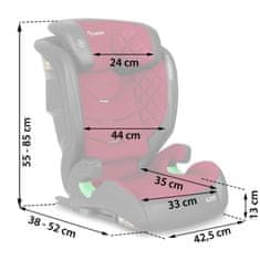 shumee Avtosedež Nukido Louis črno-rdeč 15-36 kg ISOFIX