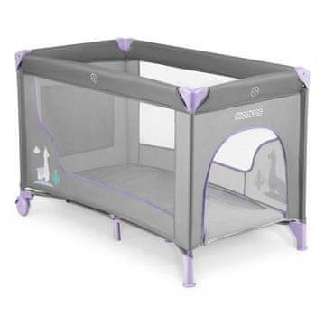 Ricokids Potovalna posteljica 125 x 65 x 78 cm RK-240 siva-lavanda