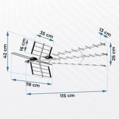 Berdsen BD-952 usmerjena zunanja TV antena ultra HD 4K