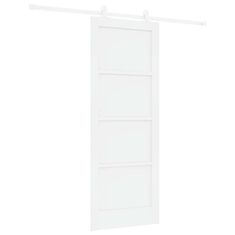 Vidaxl Drsna vrata ORKDAL Bela 78 x 202 cm Trden borov les in jeklo
