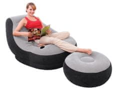 Intex Žametni fotelj s taburejem 130 x 99 x 76 cm INTEX 68564