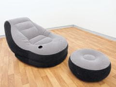 Intex Žametni fotelj s taburejem 130 x 99 x 76 cm INTEX 68564