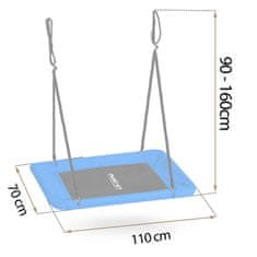 shumee Neo-Sport Swingo pravokotna gugalnica v obliki vraninega gnezda 110 x 70 cm