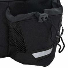 Vidaxl Torba za kolo na Pannier rack, 12 L, črna, 38 x 21 x 16 cm