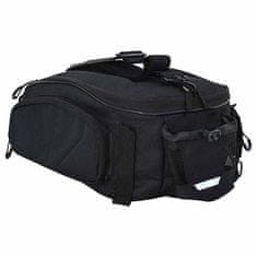 Vidaxl Torba za kolo na Pannier rack, 12 L, črna, 38 x 21 x 16 cm