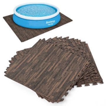 shumee Penasta podloga za bazen sestavljanke 50 x 50 cm 12 kosov Bestway 58712