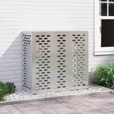 Vidaxl Prekrivalo za klimatsko napravo srebrna 110 x 50 x 105 cm