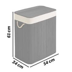 Massido Bambusov koš za perilo s pokrovom 100 l