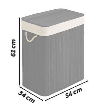 Massido Bambusov koš za perilo s pokrovom 100 l