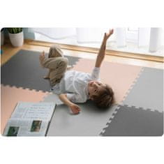 Ricokids Ricokids velika penasta sestavljanka 180x180cm 9 kosov sivo-breskove barve