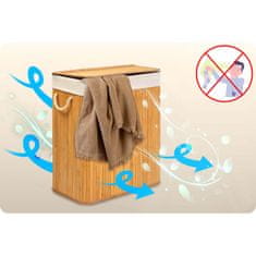 Massido Bambusov koš za perilo s pokrovom 100 l