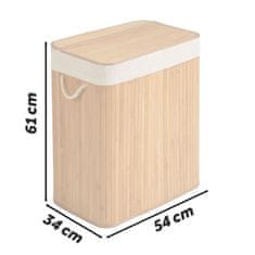 Massido Bambusov koš za perilo s pokrovom 100 l