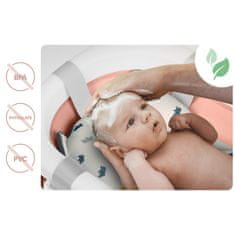 Ricokids Zložljiva kad za otroke, dojenčke z vstavkom RK-286 bela in roza