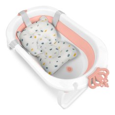 Ricokids Zložljiva kad za otroke, dojenčke z vstavkom RK-286 bela in roza